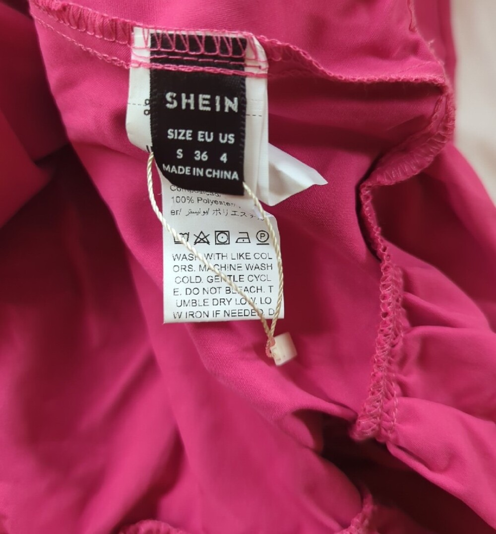 Pink Ruffle V-Neck Dress - Picture 6 of 7